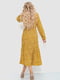 Сукня А-силуету гірчична з візерунком | 6431023 | фото 4