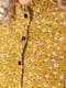 Платье А-силуэта горчичное с узором | 6431023 | фото 5
