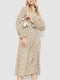 Платье А-силуэта молочно-коричневое с узором | 6431024 | фото 2