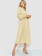 Сукня А-силуету пісочна з візерунком. | 6431025 | фото 3