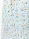 Платье А-силуэта бирюзовое в принт | 6431032 | фото 6