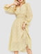 Платье А-силуэта желтое в принт | 6431033 | фото 2