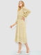 Платье А-силуэта желтое в принт | 6431033 | фото 3