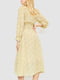 Платье А-силуэта желтое в принт | 6431033 | фото 4