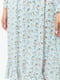 Платье А-силуэта бирюзовое в принт | 6431042 | фото 5