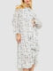 Сукня А-силуету молочна в принт | 6431044 | фото 3