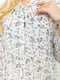 Платье А-силуэта молочное в принт | 6431044 | фото 6