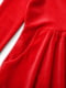 Платье красное велюровое | 6426100 | фото 4