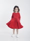 Платье красное велюровое | 6426100 | фото 6