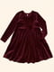Платье бордовое велюровое | 6426102 | фото 4