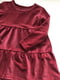 Платье бордовое велюровое | 6426128 | фото 2