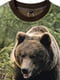 Футболка "Медведь" цвета хаки с рисунком | 6428230 | фото 2
