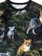 Реглан "Лисички та вовки" різнокольоровий з принтом | 6428880 | фото 2