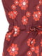 Комбинезон бордовый с цветочным принтом | 6429250 | фото 2