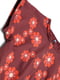 Комбинезон бордовый с цветочным принтом | 6429250 | фото 3