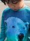 Реглан "Полярний ведмідь" бірюзового кольору з малюнком | 6429410 | фото 2
