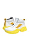 Кроссовки бело-желтые | 6442507 | фото 2