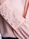 Блуза персиковая с узорами на манжетах | 6431733 | фото 6