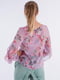Блуза рожева з квітковим принтом | 6431741 | фото 2