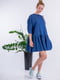 Платье А-силуэта синее | 6431764 | фото 3