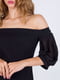 Сукня-футляр чорна з відкритими плечима | 6431799 | фото 3