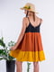 Платье А-силуэта разноцветное в полоску | 6431820 | фото 2