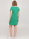 Платье-футболка зеленое с принтом | 6431840 | фото 2