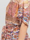 Платье А-силуэта разноцветное с геометрическим принтом | 6431949 | фото 4