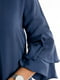 Сукня А-силуету синя з подвійним воланом | 6432028 | фото 2