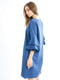 Сукня А-силуету синя з подвійним воланом | 6432028 | фото 3
