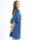Сукня А-силуету синя з подвійним воланом | 6432028 | фото 4