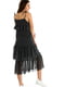 Платье А-силуэта черное в горошек | 6432044 | фото 2