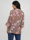 Рубашка коричневая с цветочным принтом | 6432053 | фото 2