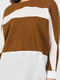 Блуза біло-коричнева | 6432177 | фото 3