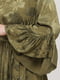 Сукня А-силуету кольору хакі | 6432268 | фото 4