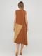 Платье А-силуэта коричневое | 6432290 | фото 2