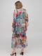 Платье А-силуэта разноцветное с цветочным принтом | 6432300 | фото 2