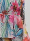 Платье А-силуэта разноцветное с цветочным принтом | 6432300 | фото 4