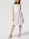 Платье А-силуэта молочного цвета с вышивкой | 6432343 | фото 4