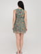Сукня А-силуету оливкова з квітковим принтом | 6432367 | фото 2