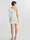 Платье кружевное на одно плечо белое | 6432559 | фото 2