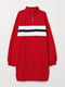 Сукня-світшот червона з начосом | 6433401