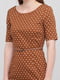 Сукня А-силуету коричнева | 6433746 | фото 3
