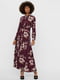 Сукня А-силуету фіолетова в принт | 6433790 | фото 3