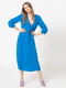 Платье А-силуэта синее | 6434065