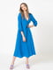 Платье А-силуэта синее | 6434065 | фото 3