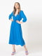 Платье А-силуэта синее | 6434065 | фото 4