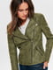 Куртка из эко-кожи зеленая | 6434071 | фото 4