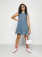 Сукня А-силуету синя | 6434206 | фото 3