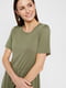 Платье-футболка зеленое | 6434285 | фото 3